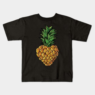 Pineapple Heart Valentines Day Gift For Men Women T-Shirt Kids T-Shirt